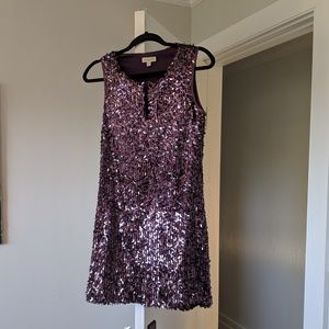 Axara Paris Purple Sequin Dress